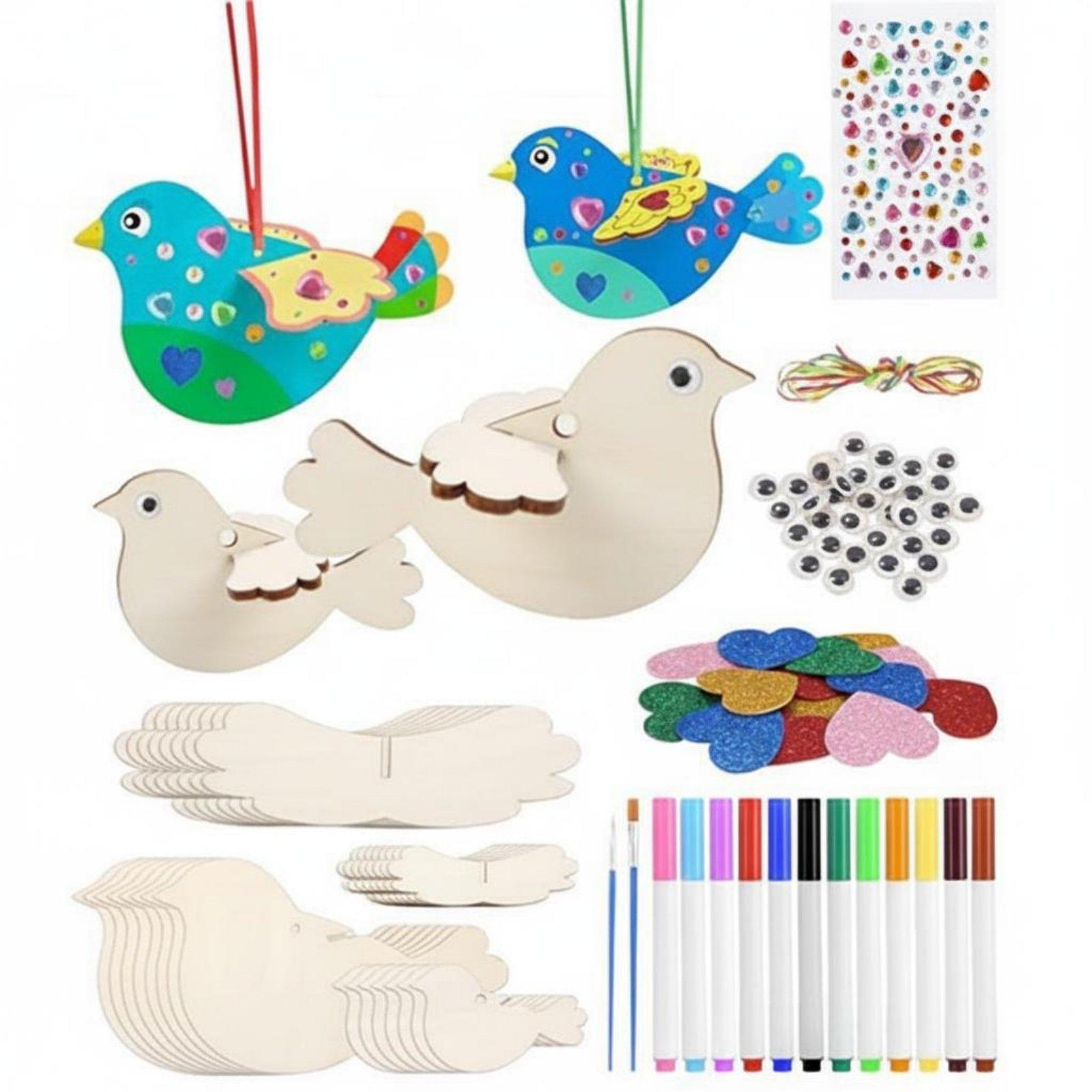 DIY Wooden Bird Ornament Craft - огляд і ціна Kids Education Activities