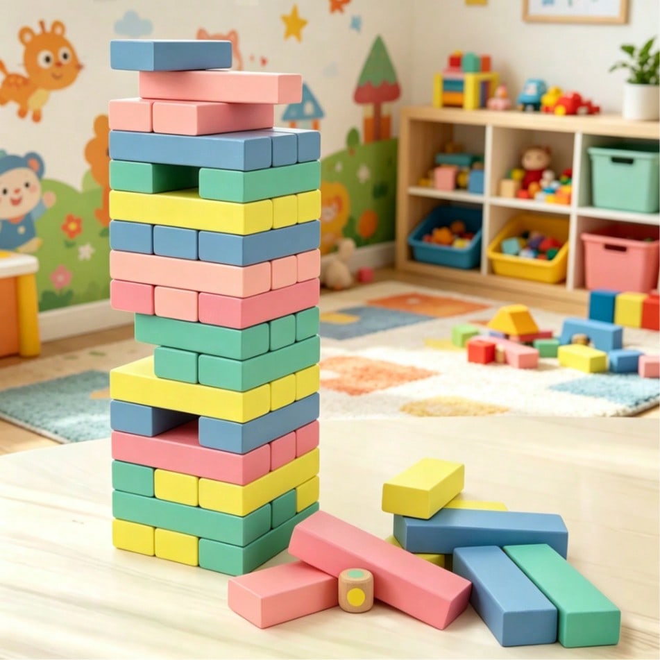 Wooden Stacking Tumbling Tower - огляд і ціна Kids Education Number