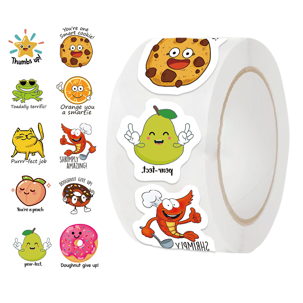 500Pcs/Roll Kawaii Decal Stude - огляд і ціна Kids Education Motivation