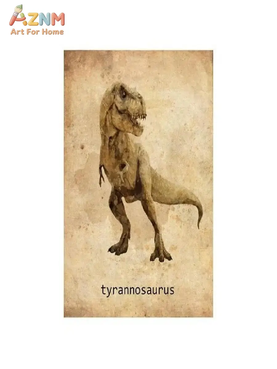 AZNM Vintage Dinosaur Canvas W - огляд і ціна Kids Education Name